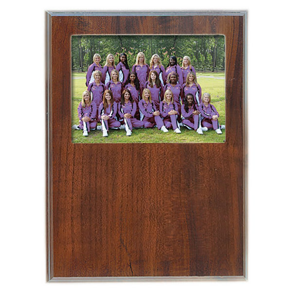 Cherry Finish Slide-In Photo Plaque - LyteWork - 9x12
