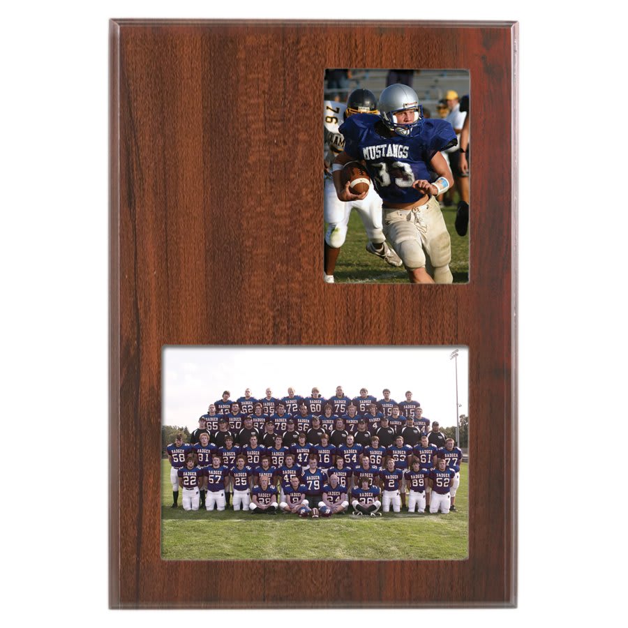 Cherry Finish Slide-In Photo Plaque - LyteWork - 9x13
