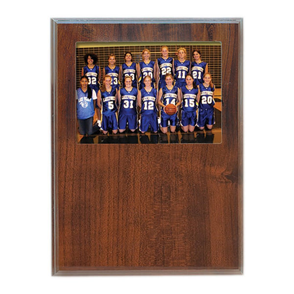 Cherry Finish Slide-In Photo Plaque - LyteWork - 8x10