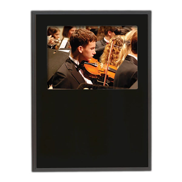 Matte Black Slide-In Photo Plaque - LyteWork - 9x12