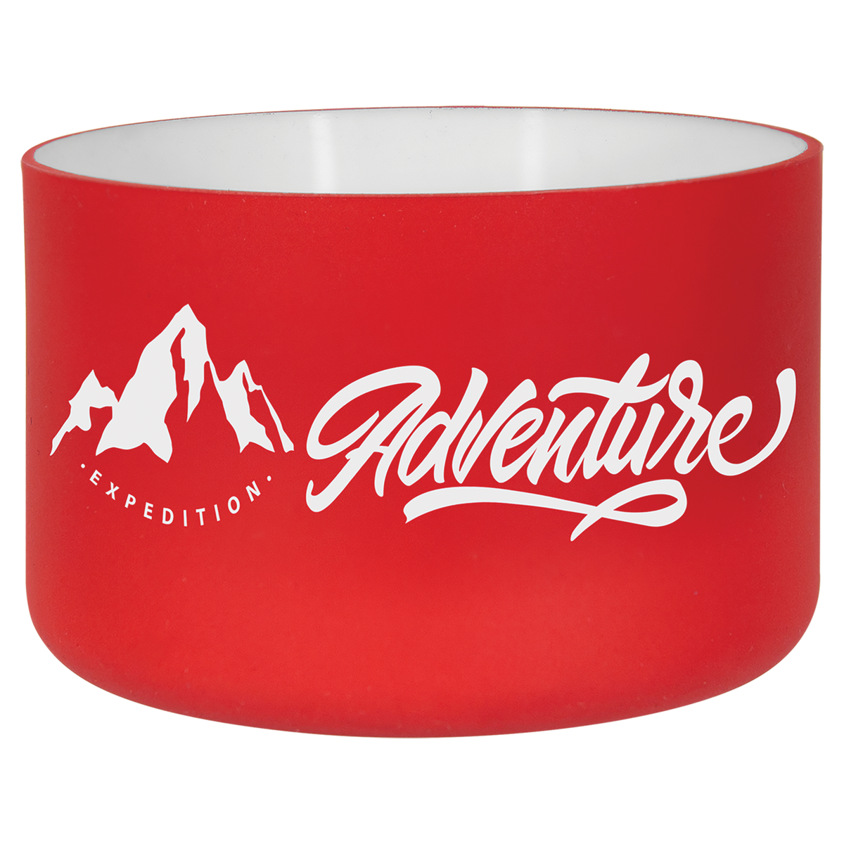 Red/White 20 Oz Water Bottle Boot - Laser Engraved Drinkware