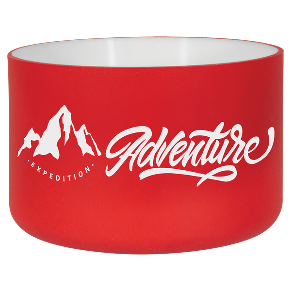 Red/White 20 Oz Water Bottle Boot - Laser Engraved Drinkware