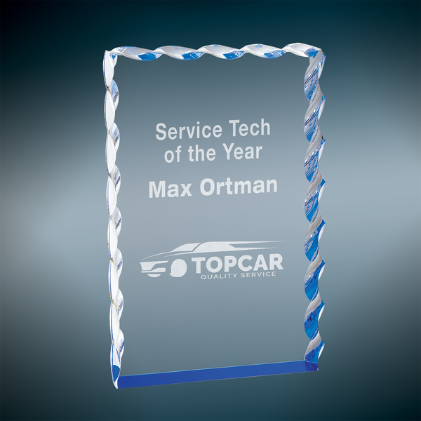 Wave Edge Acrylic - Custom Engraved Award