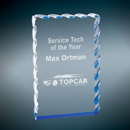 Wave Edge Acrylic - Custom Engraved Award