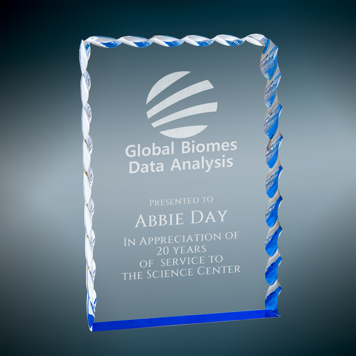 Wave Edge Acrylic - Custom Engraved Award