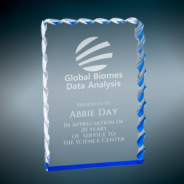 Wave Edge Acrylic - Custom Engraved Award