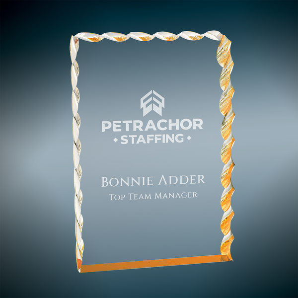 Wave Edge Acrylic - Custom Engraved Award