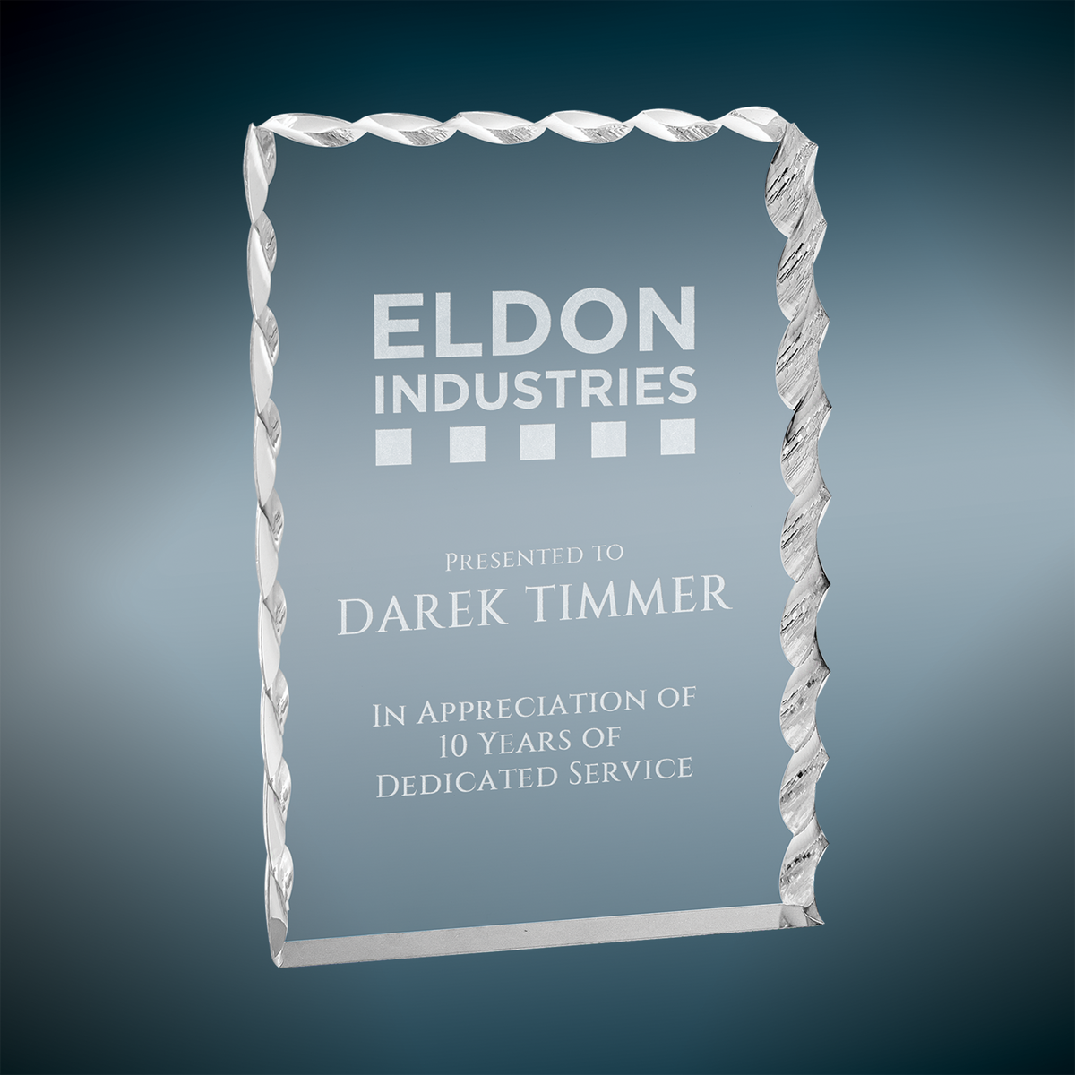 Wave Edge Acrylic - Custom Engraved Award