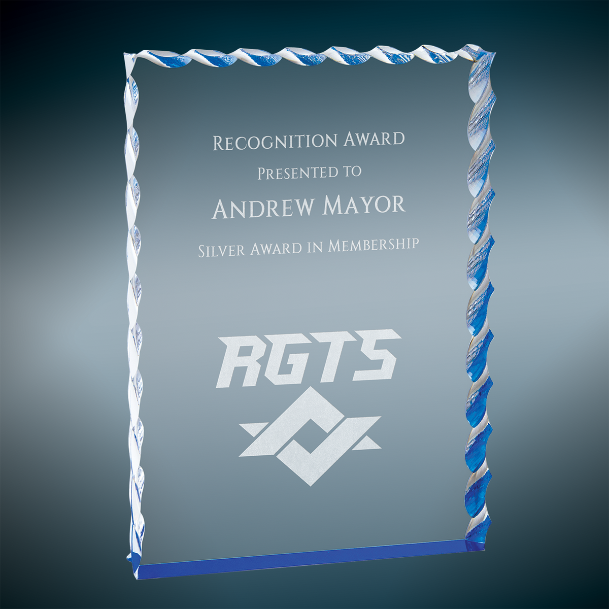 Wave Edge Acrylic - Custom Engraved Award