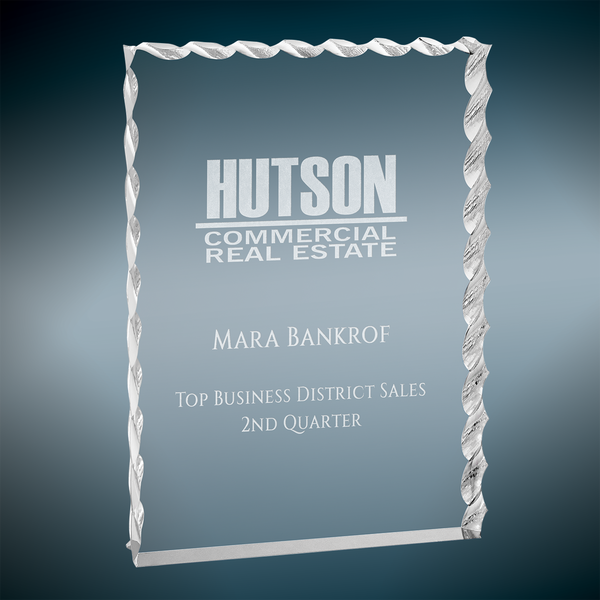 Wave Edge Acrylic - Custom Engraved Award