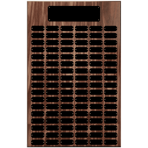 Genuine Walnut Completed Perpetual Plaque - Custom Engraved Plaque