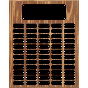 Genuine Walnut Completed Perpetual Plaque - Custom Engraved Plaque