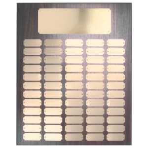 Genuine Walnut Completed Perpetual Plaque - Custom Engraved Plaque
