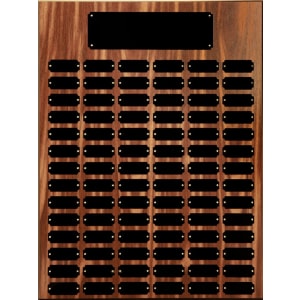 Genuine Walnut Completed Perpetual Plaque - Custom Engraved Plaque