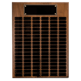 102 Genuine Walnut Completed Perpetual Plaque - Custom Engraved Plaque