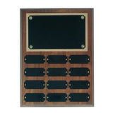 12 Genuine Walnut Completed Perpetual Plaque - Custom Engraved Plaque