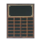 24 Genuine Walnut Completed Perpetual Plaque - Custom Engraved Plaque