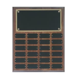 24 Genuine Walnut Completed Perpetual Plaque - Custom Engraved Plaque