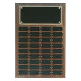36 Genuine Walnut Completed Perpetual Plaque - Custom Engraved Plaque