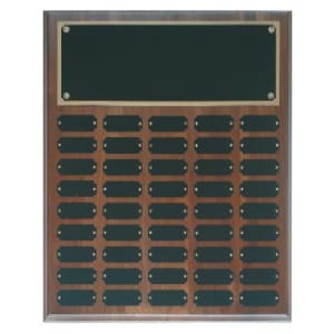 45 Genuine Walnut Completed Perpetual Plaque - Custom Engraved Plaque