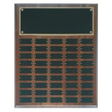 45 Genuine Walnut Completed Perpetual Plaque - Custom Engraved Plaque
