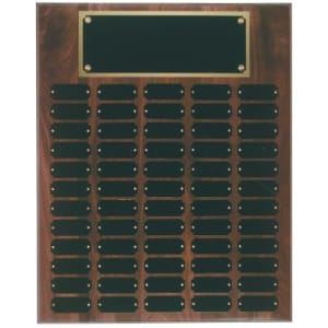 60 Genuine Walnut Completed Perpetual Plaque - Custom Engraved Plaque