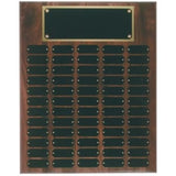 60 Genuine Walnut Completed Perpetual Plaque - Custom Engraved Plaque