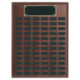 72 Genuine Walnut Completed Perpetual Plaque - Custom Engraved Plaque