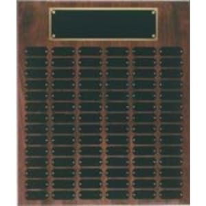84 Genuine Walnut Completed Perpetual Plaque - Custom Engraved Plaque