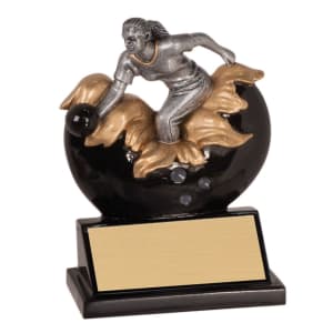 Female Xploding Bowling Resin - Custom Engraved Award