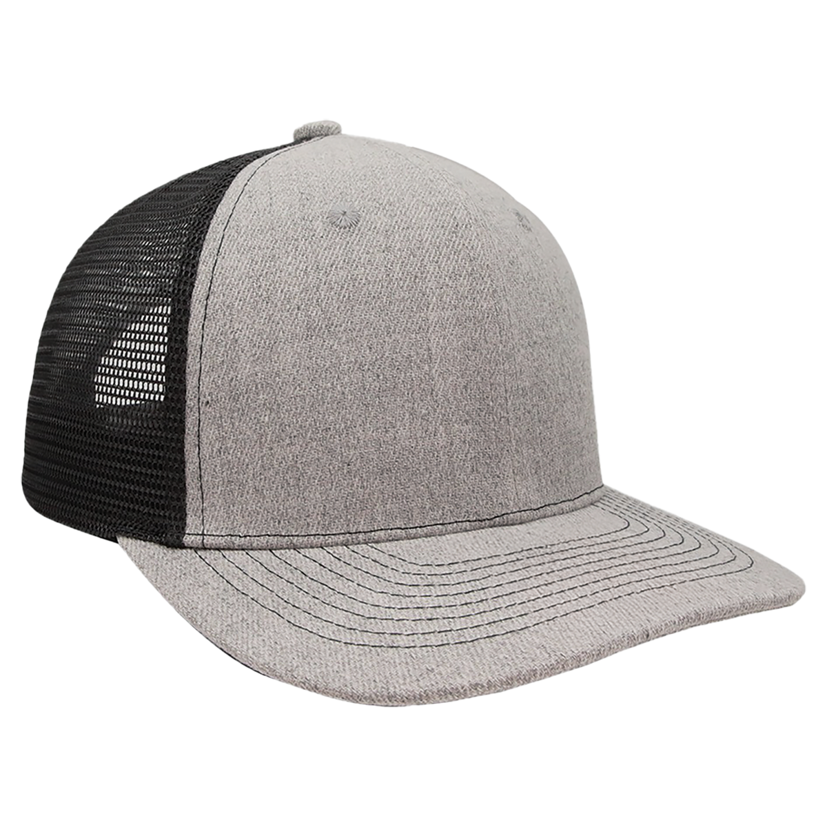 BrimCo Classic Trucker Hat - Heather Gray-Black
