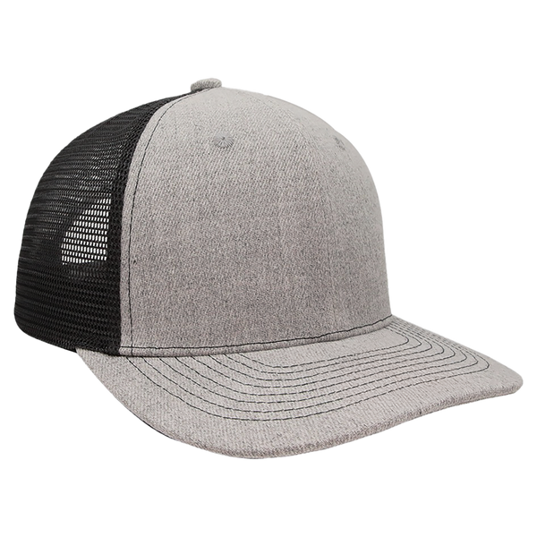 BrimCo Classic Trucker Hat - Heather Gray-Black