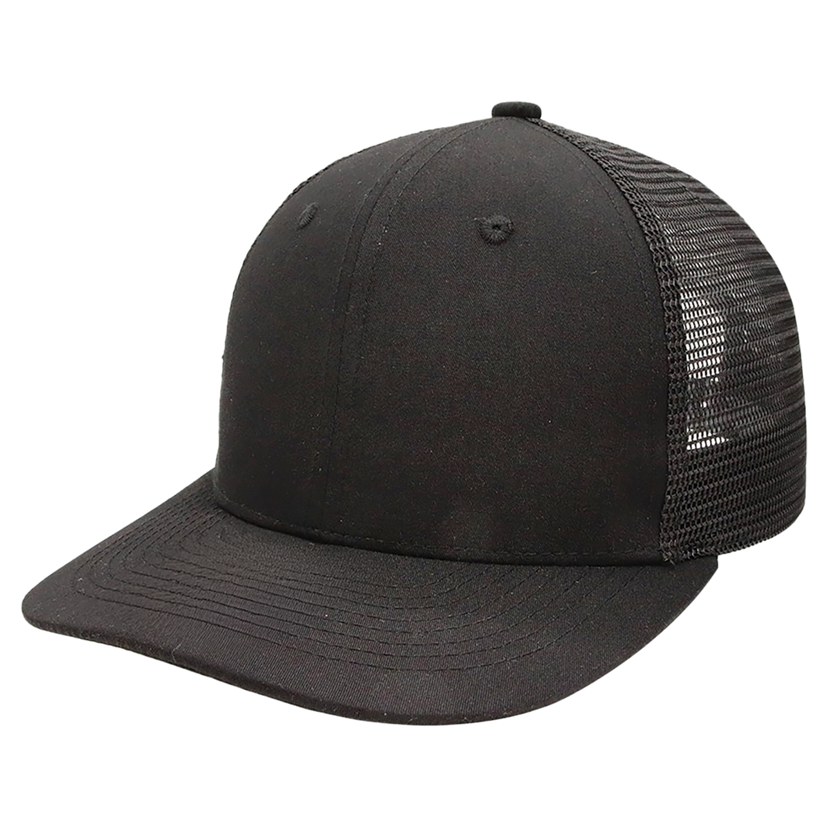 BrimCo Classic Trucker Hat - Black-Black