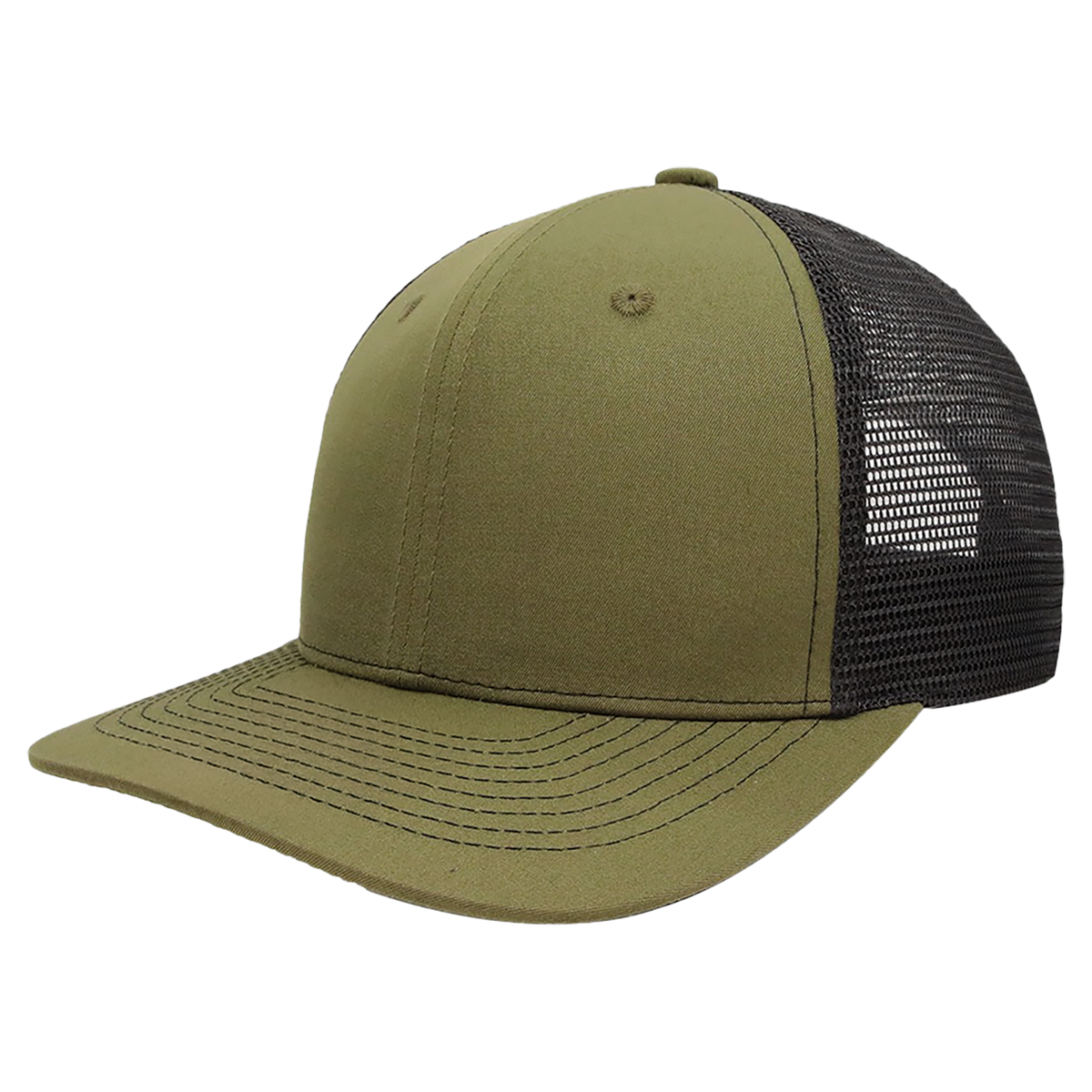 BrimCo Classic Trucker Hat - Army Green-Black
