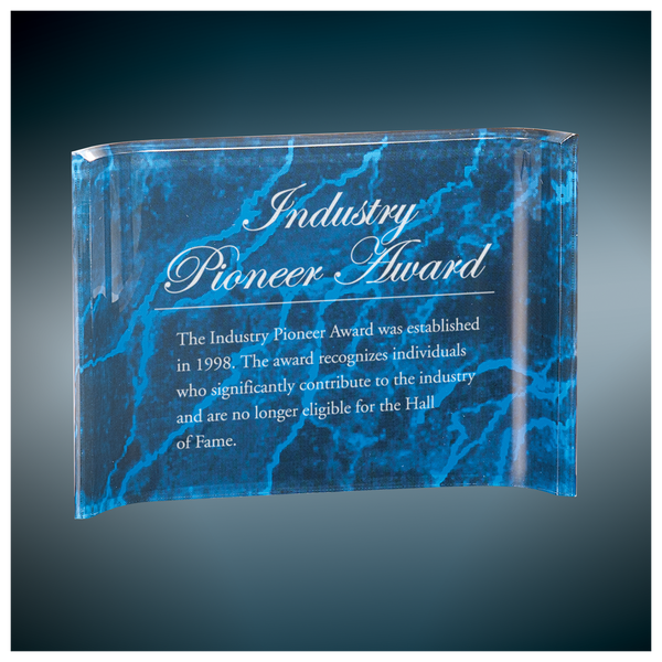Marble Crescent Acrylic - Custom Engraved Award