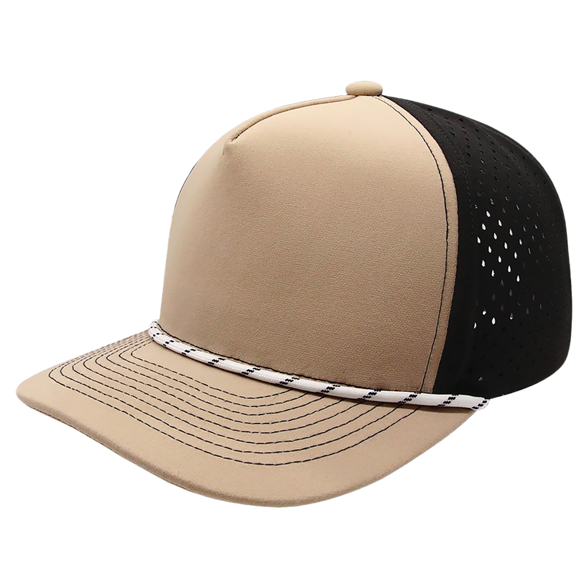 BrimCo Performance Rope Hat - Desert Tan/Black-White Rope