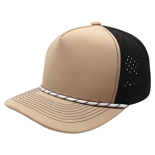 BrimCo Performance Rope Hat - Desert Tan/Black-White Rope