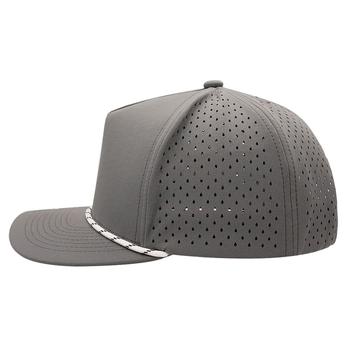 Rope BrimCo Performance Rope Hat - Dark Gray-White Rope
