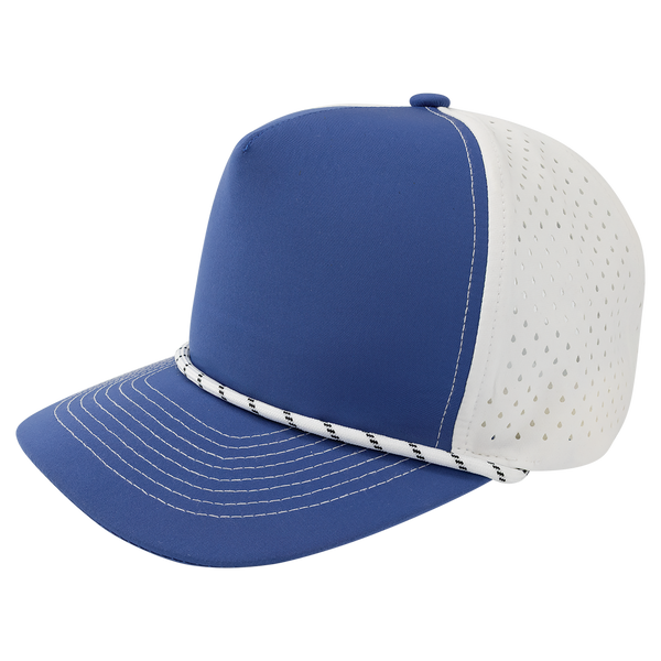 BrimCo Performance Rope Hat - Royal Blue/White-White Rope