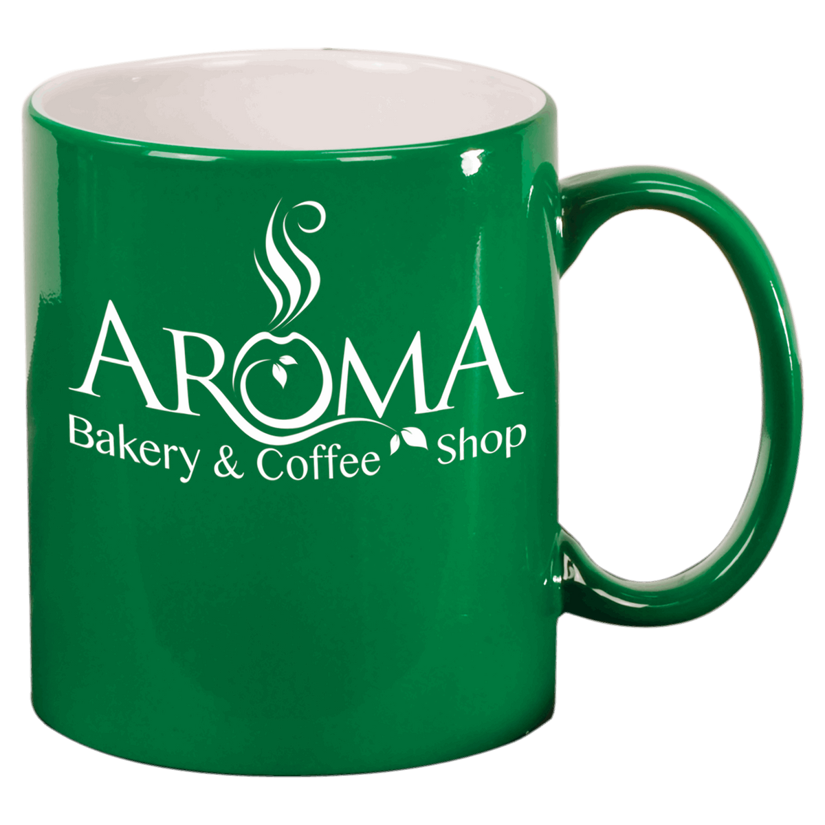 11 Oz Round Ceramic Mug - Laser Engraved Ceramic