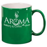 11 Oz Round Ceramic Mug - Laser Engraved Ceramic