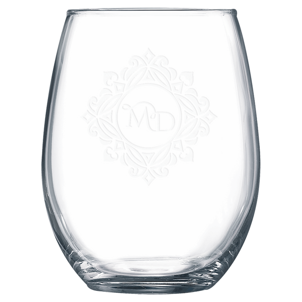15 Oz Stemless Wine Glass - Laser Engraved Drinkware