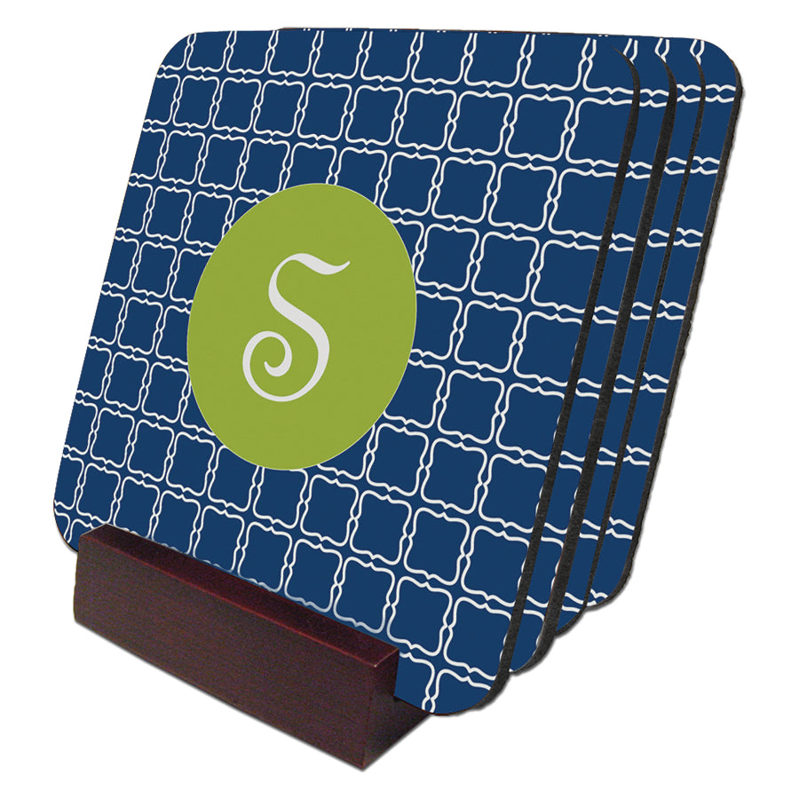 Mahogany Slotted Coaster Holder (Coasters Sold Separately) - Laser Engraved Drinkware