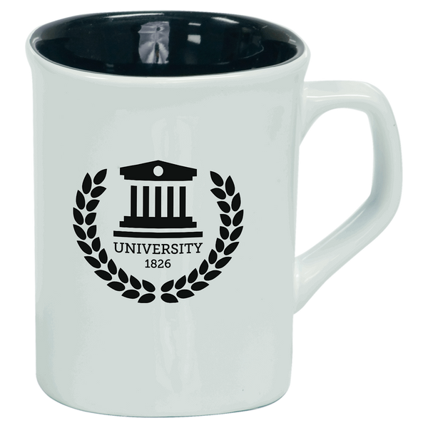 10 Oz Ceramic Rounded Corner Mug - Laser Engraved Ceramic