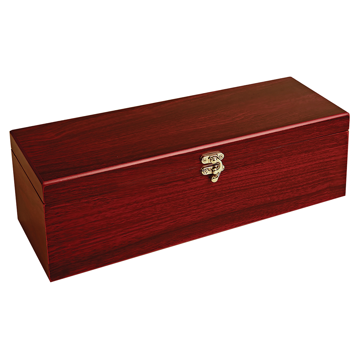 Rosewood Finish Single Wine Presentation Box 4 Tools And Lining - Laser Engraved Drinkware