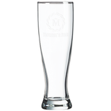 16 Oz Pilsner Glass - Laser Engraved Drinkware