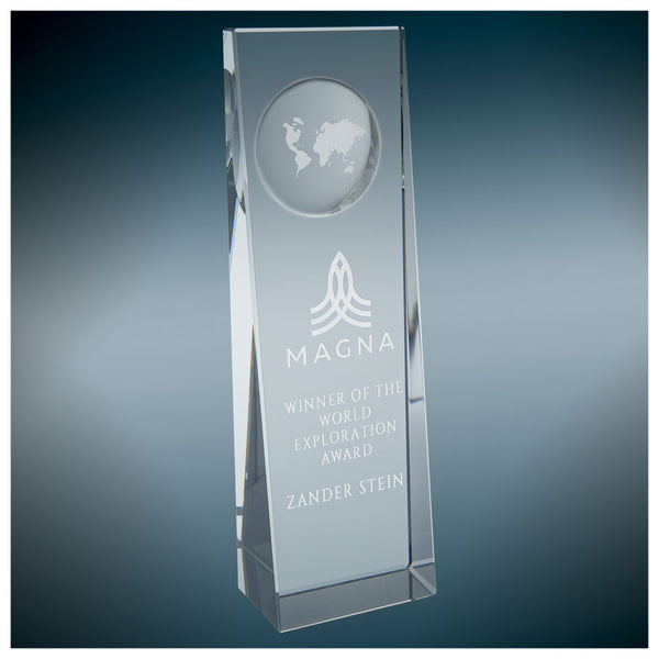 Crystal Slant Golf Tablet - Custom Laser Engraved