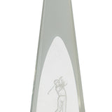 Crystal 3D Golf Spire Black Pedestal Base - Custom Laser Engraved