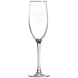 8 Oz Champagne Flute - Laser Engraved Drinkware