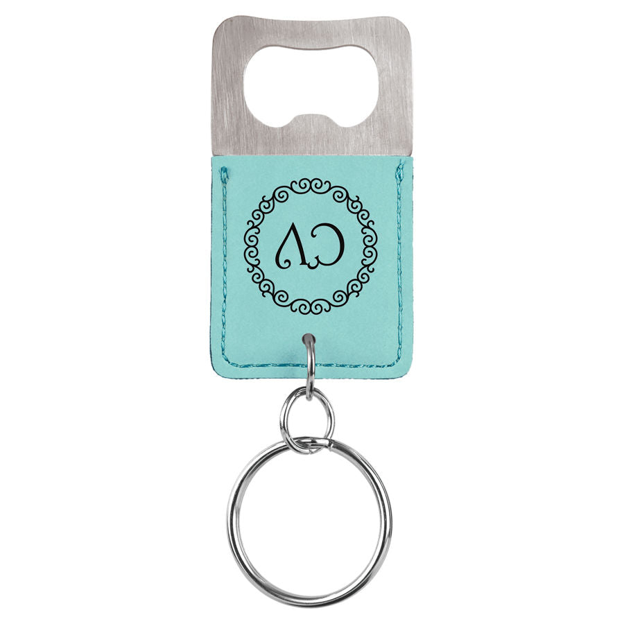 Rectangle Bottle Opener Keychain - Laser Engraved Drinkware